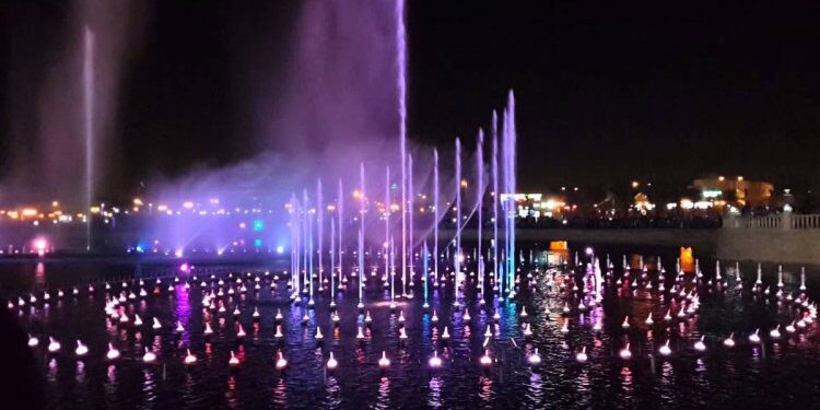 النافورة الراقصة بمنتزه الملك عبدالله